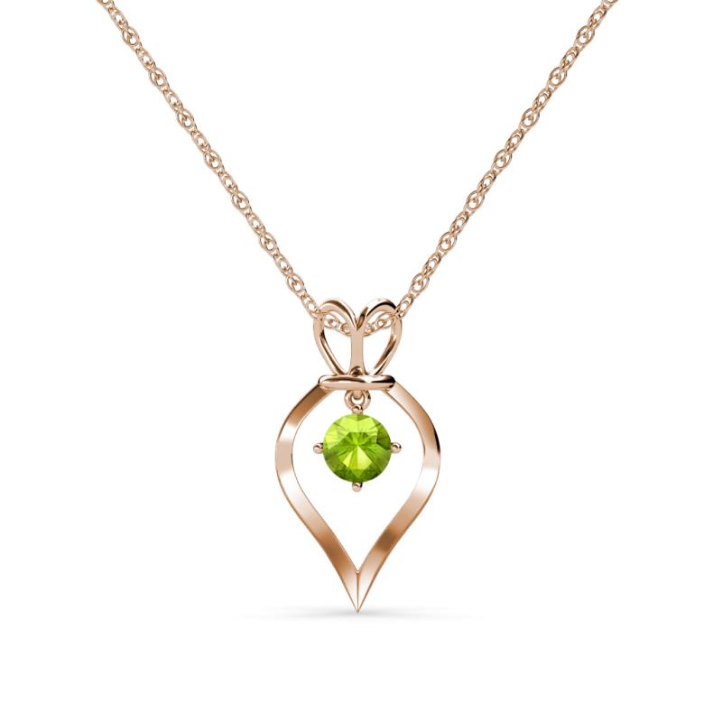 Sallie Peridot Heart Pendant 