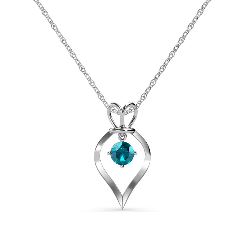Sallie London Blue Topaz Heart Pendant 