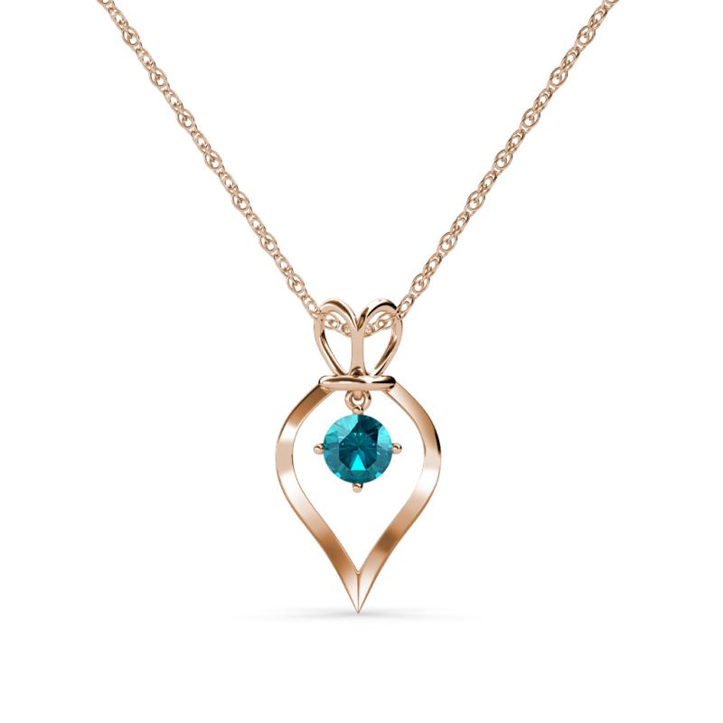 Sallie London Blue Topaz Heart Pendant 