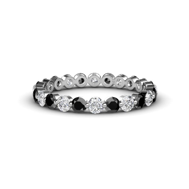 Valerie 3.00 mm Black and White Diamond Eternity Band 