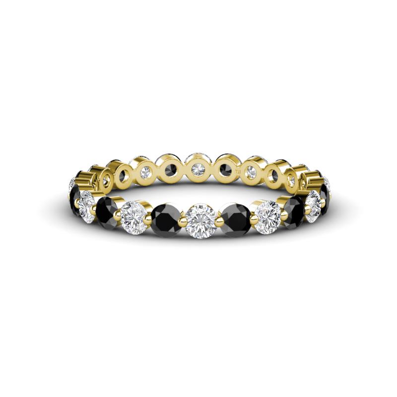 Valerie 3.00 mm Black and White Diamond Eternity Band 