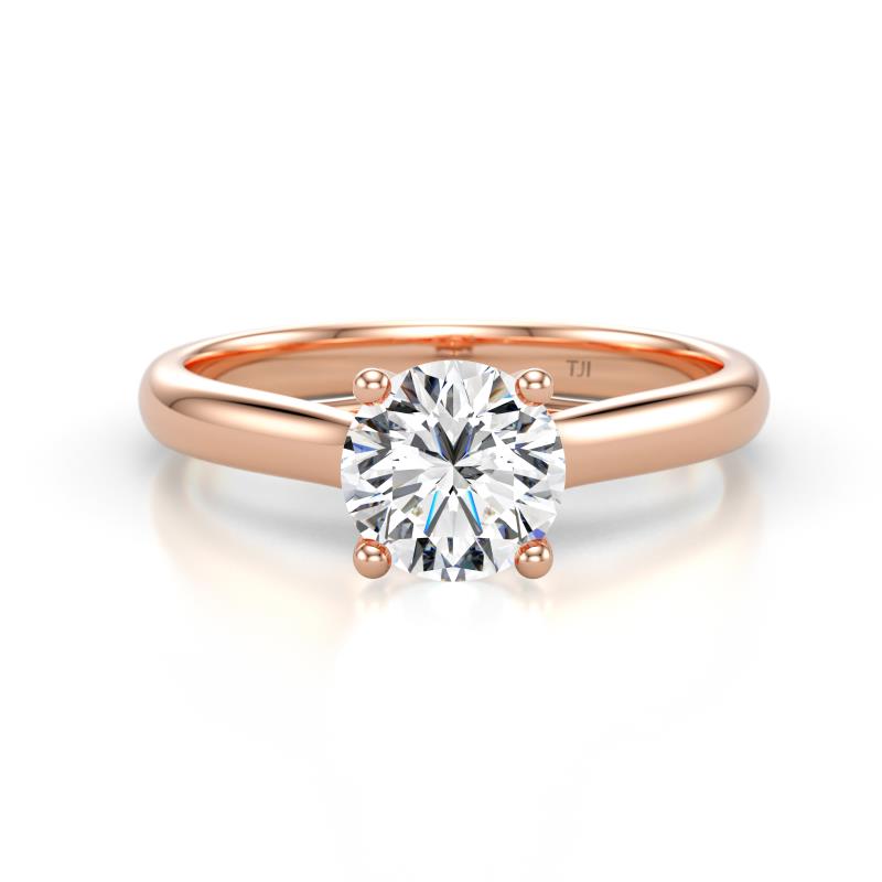 Corona 1.00 ct IGI Certified Lab Grown Diamond Round (6.50 mm) Solitaire Engagement Ring 