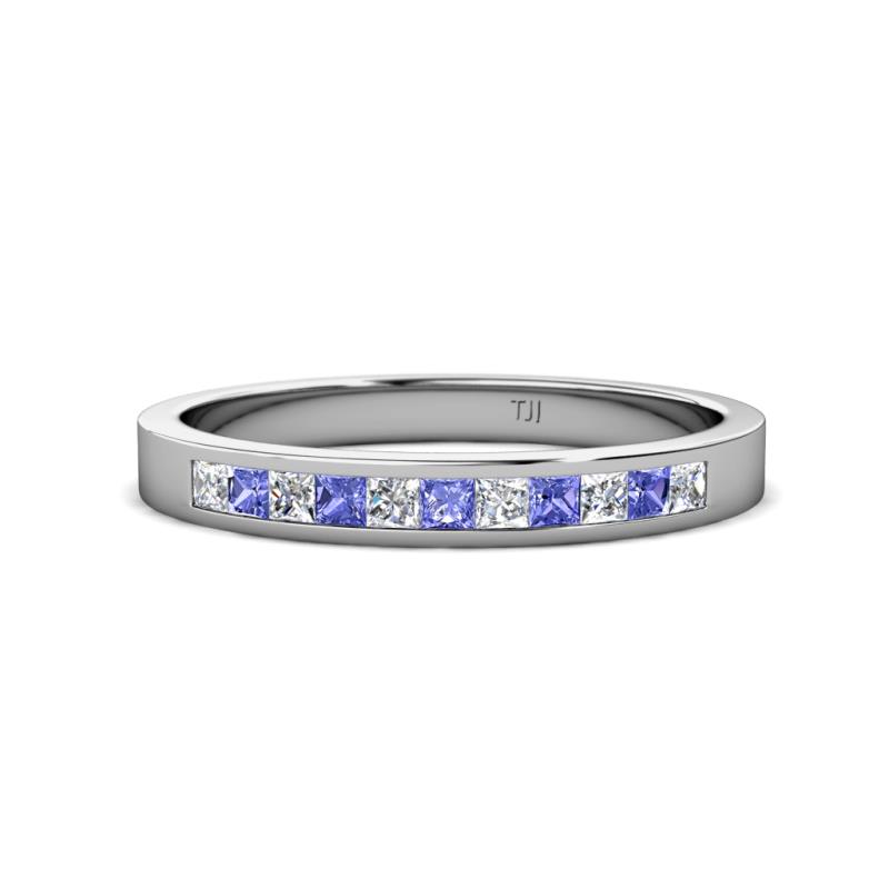 Aaryn 2.00 mm Tanzanite and Diamond 11 Stone Wedding Band 