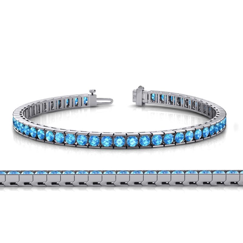 Abril 3.10 mm Blue Topaz Eternity Tennis Bracelet 