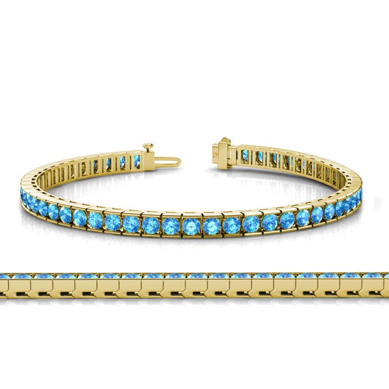 Abril 3.10 mm Blue Topaz Eternity Tennis Bracelet 