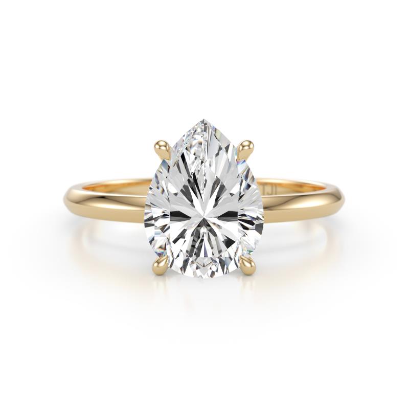 Elodie 3.00 ct IGI Certified Pear Shape Lab Grown Diamond Solitaire Engagement Ring 