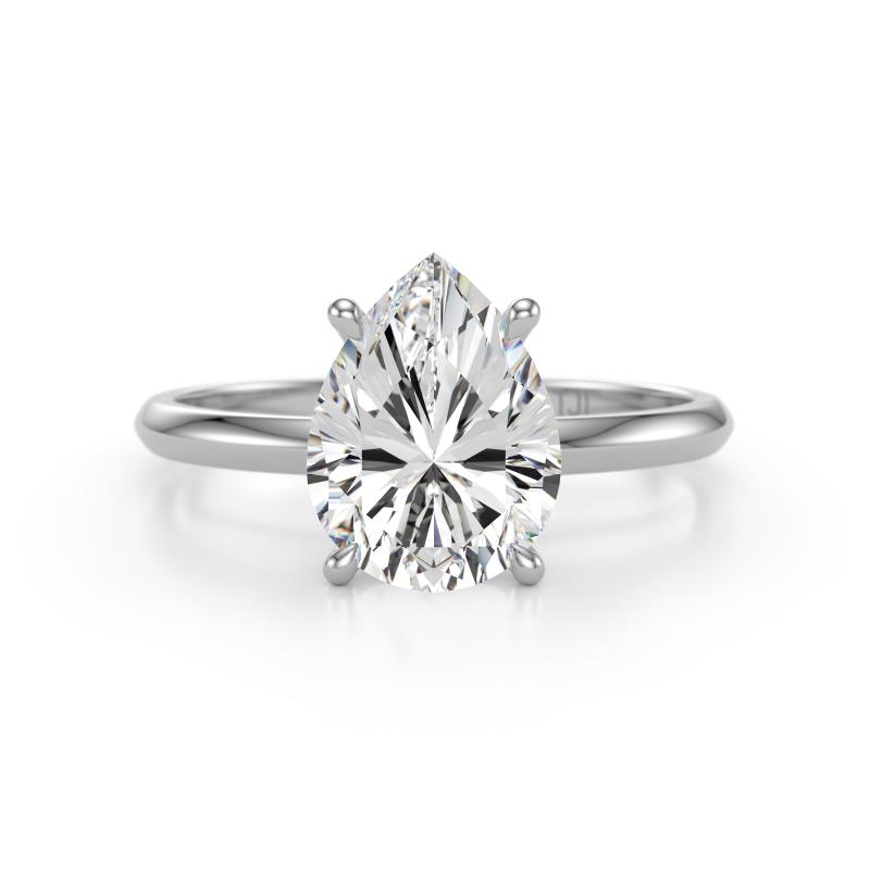 Elodie 5.00 ct IGI Certified Pear Shape Lab Grown Diamond Solitaire Engagement Ring 