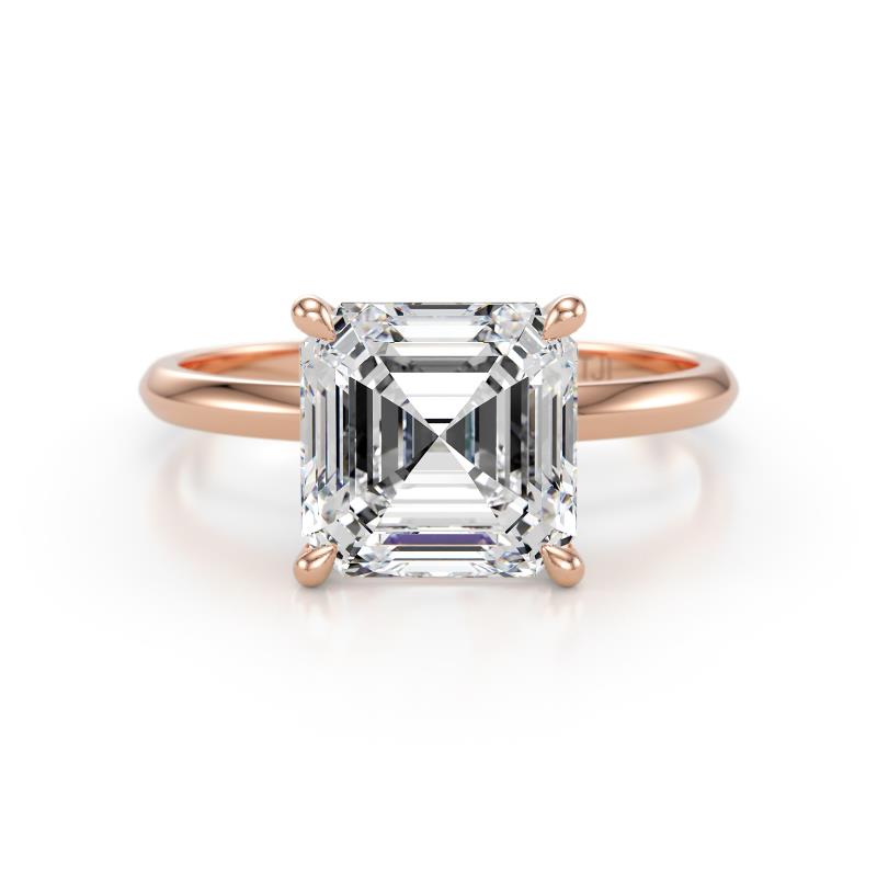 Elodie 3.00 ct IGI Certified Asscher Shape Lab Grown Diamond Solitaire Engagement Ring 