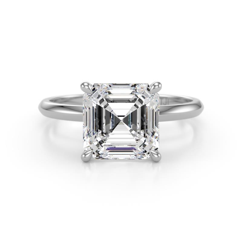 Elodie 3.00 ct IGI Certified Asscher Shape Lab Grown Diamond Solitaire Engagement Ring 