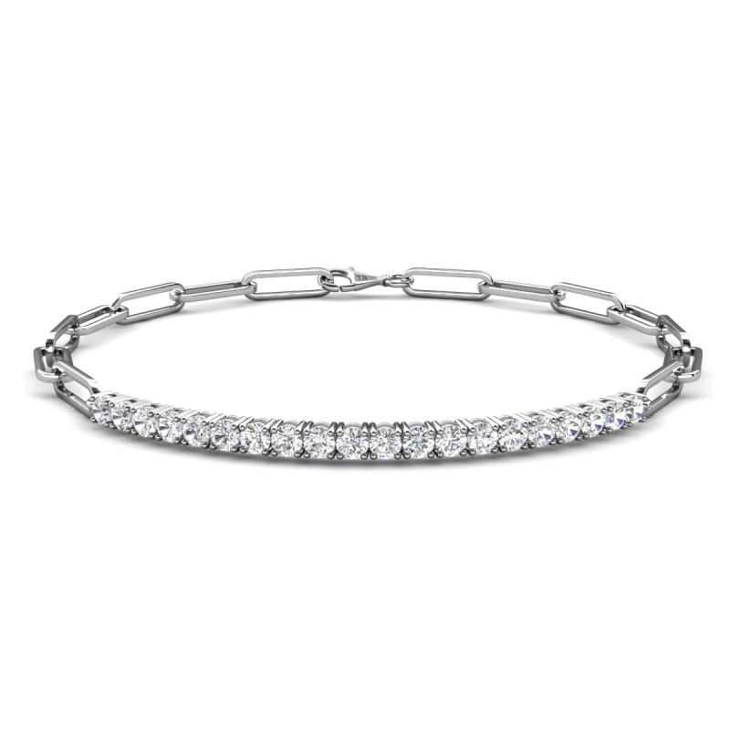 Lily 1.00 ctw Lab Grown Diamonds Paperclip Links Tennis  Bracelet 