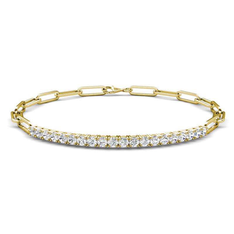 Lily 1.00 ctw Lab Grown Diamonds Paperclip Links Tennis  Bracelet 