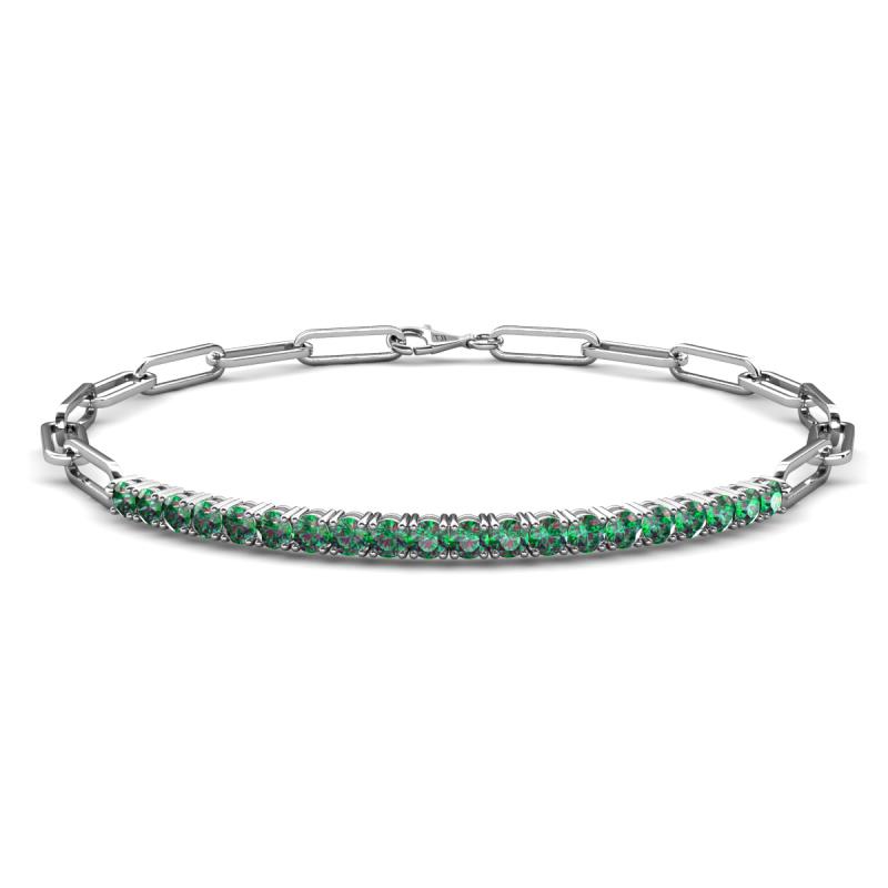 Lily 1.26 ctw Created Alexandrite Paperclip Links Tennis  Bracelet 