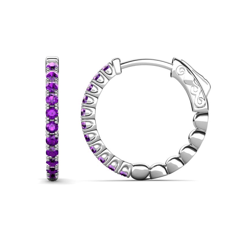 Anna 0.88 ctw Amethyst (2.00 mm) Hoop Earrings 