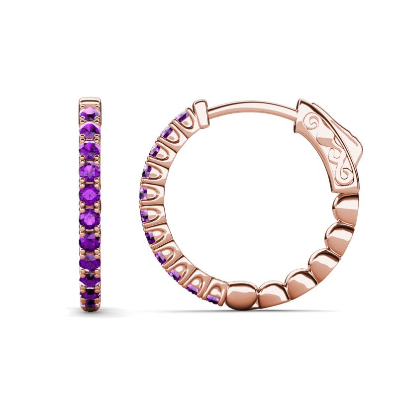 Anna 0.88 ctw Amethyst (2.00 mm) Hoop Earrings 