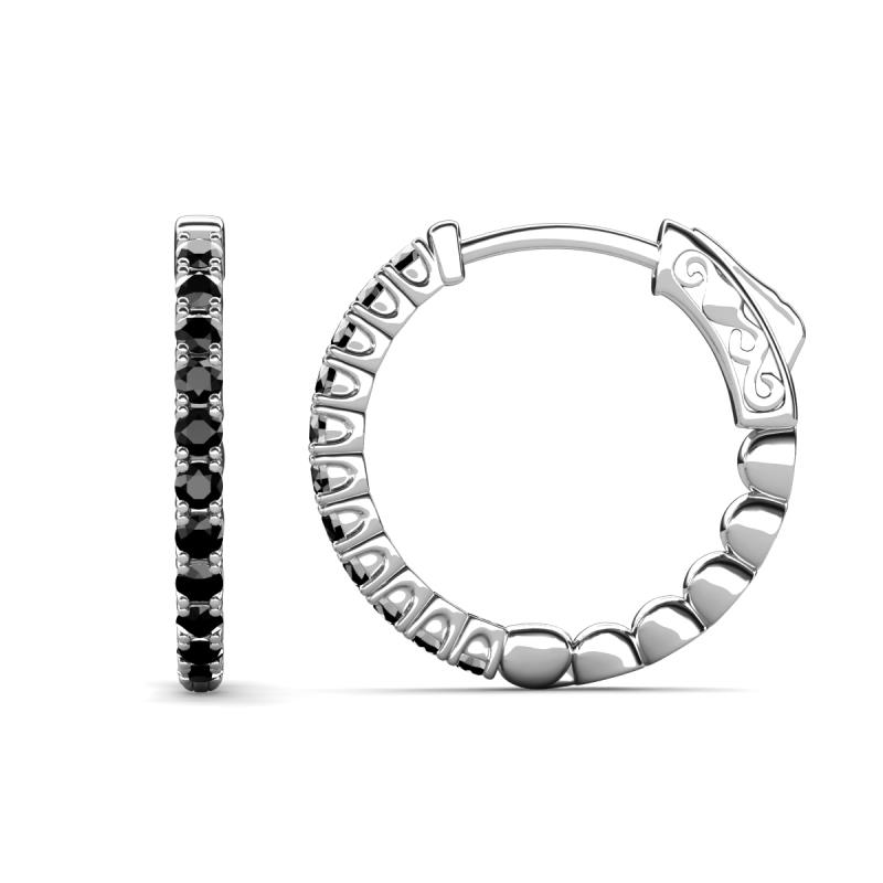 Anna 0.69 ctw Black Diamond (2.00 mm) Hoop Earrings 