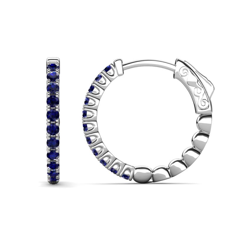 Anna 0.66 ctw Blue Sapphire (2.00 mm) Hoop Earrings 