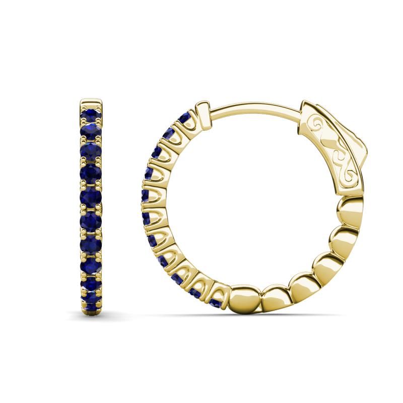 Anna 0.66 ctw Blue Sapphire (2.00 mm) Hoop Earrings 