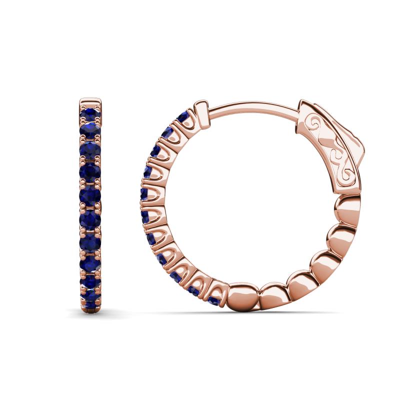 Anna 0.66 ctw Blue Sapphire (2.00 mm) Hoop Earrings 