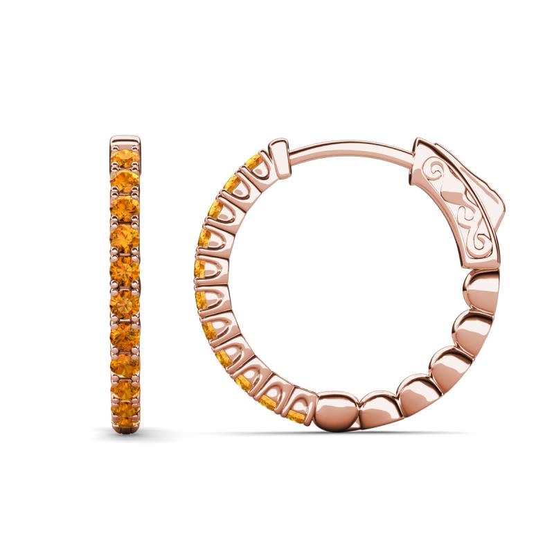 Anna 0.88 ctw Citrine (2.00 mm) Hoop Earrings 
