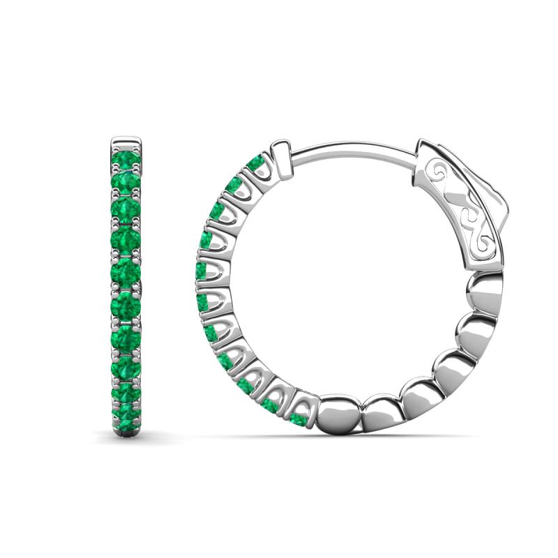 Anna 0.55 ctw Emerald (2.00 mm) Hoop Earrings 