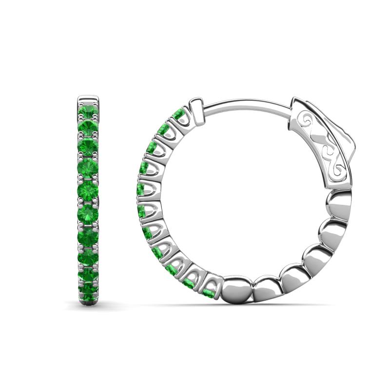 Anna 0.81 ctw Green Garnet (2.00 mm) Hoop Earrings 