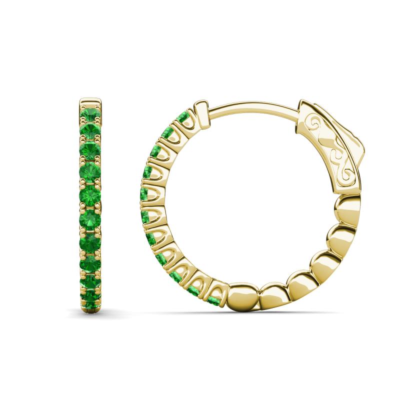 Anna 0.81 ctw Green Garnet (2.00 mm) Hoop Earrings 