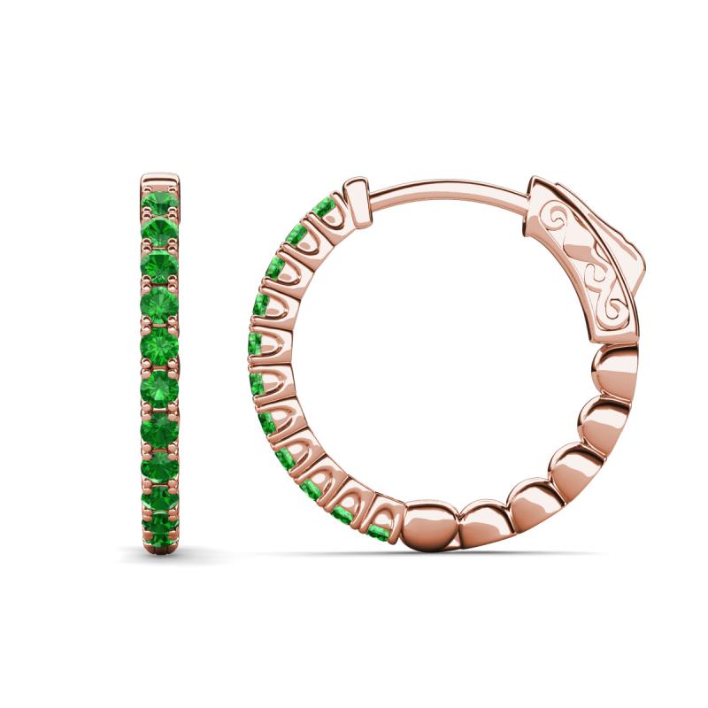 Anna 0.81 ctw Green Garnet (2.00 mm) Hoop Earrings 
