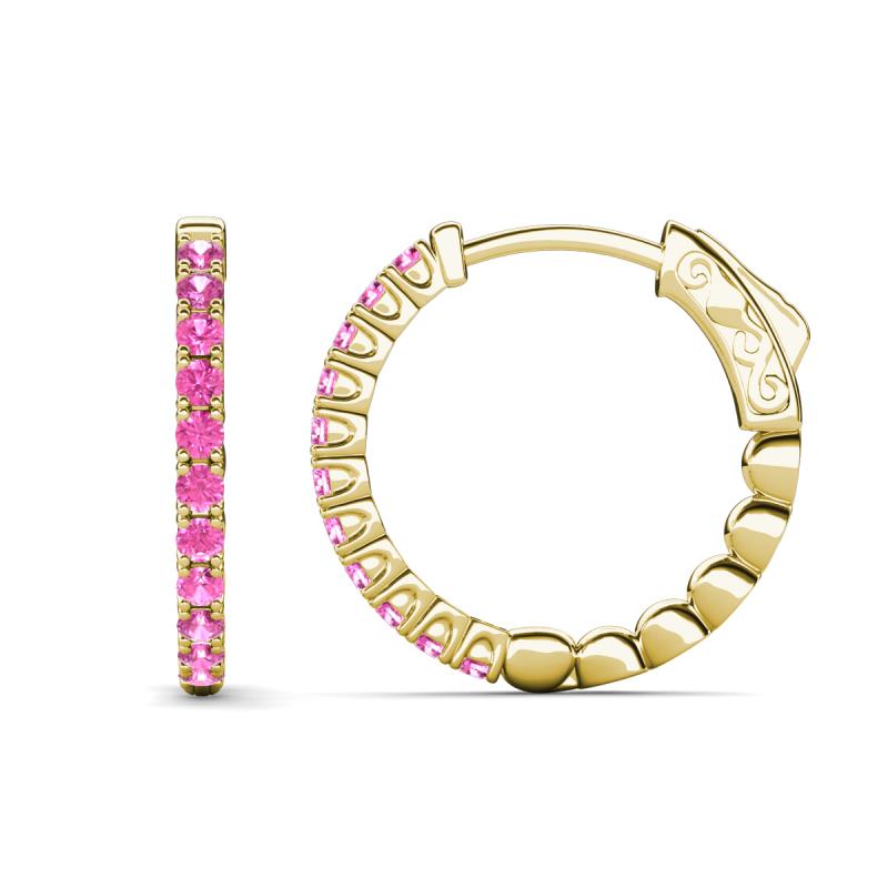 Anna 0.66 ctw Pink Sapphire (2.00 mm) Hoop Earrings 