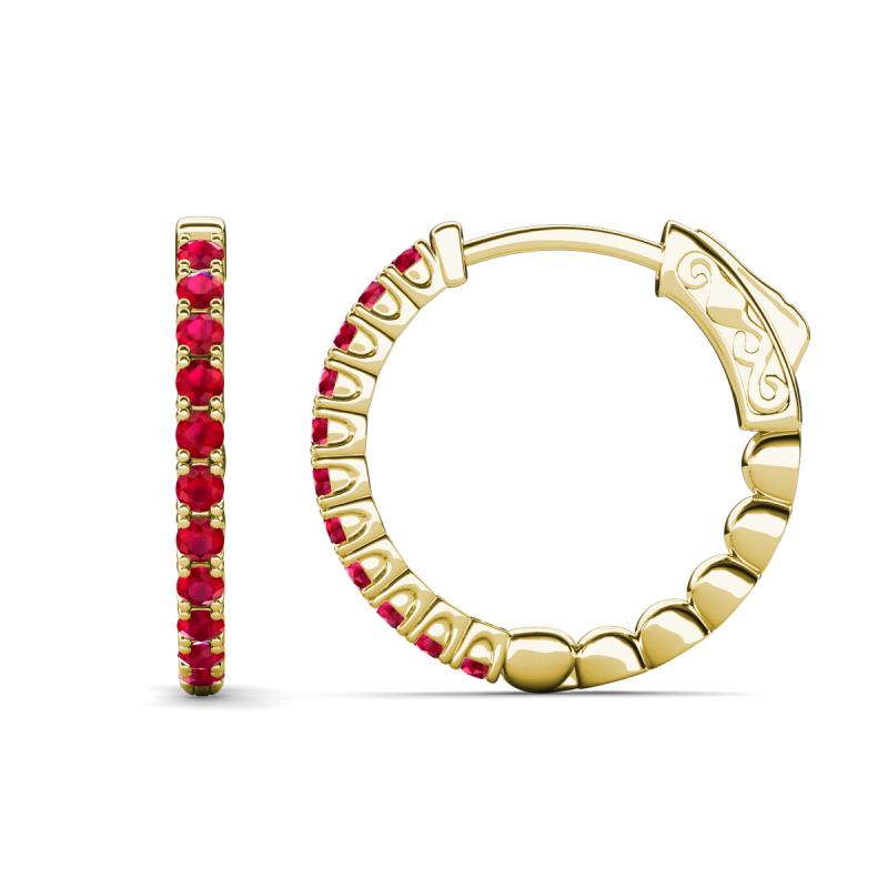 Anna 0.77 ctw Ruby (2.00 mm) Hoop Earrings 