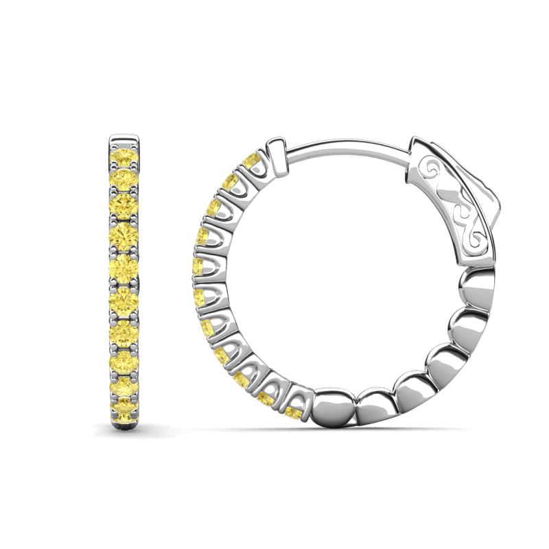 Anna 0.66 ctw Yellow Sapphire (2.00 mm) Hoop Earrings 