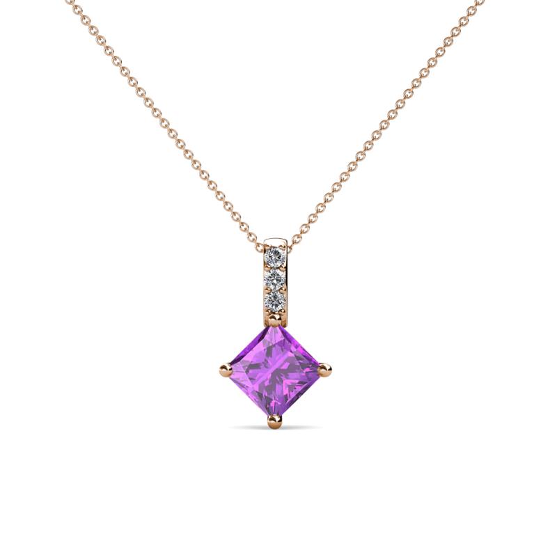 Aurel Amethyst and Diamond Pendant 
