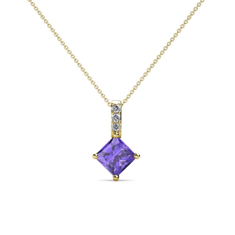 Aurel Iolite and Diamond Pendant 