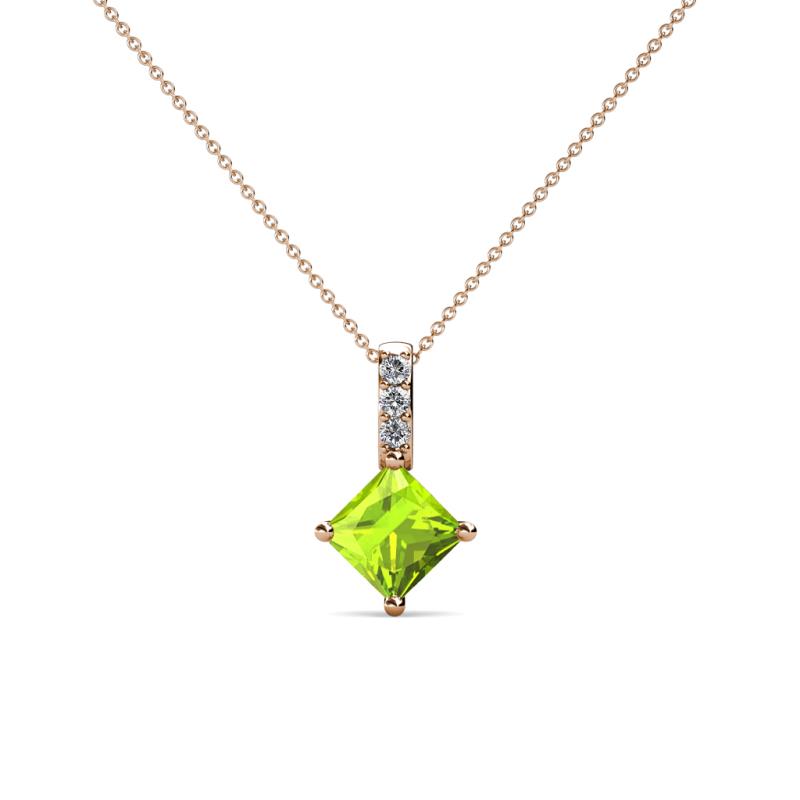 Aurel Peridot and Diamond Pendant 