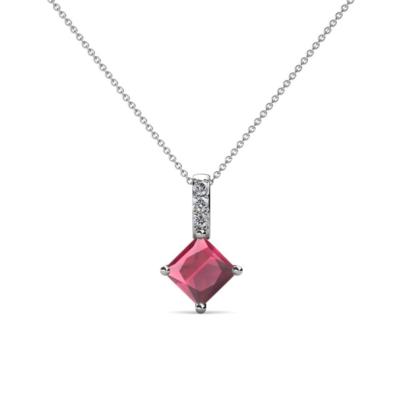 Aurel Rhodolite Garnet and Diamond Pendant 