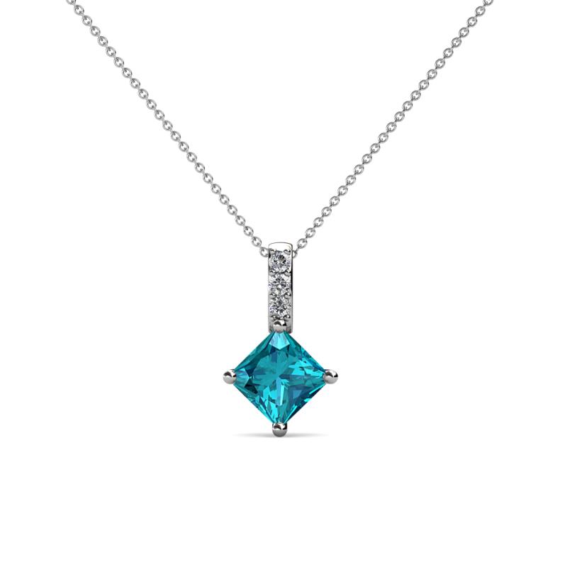 Aurel London Blue Topaz and Diamond Pendant 
