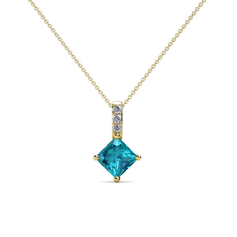 Aurel London Blue Topaz and Diamond Pendant 