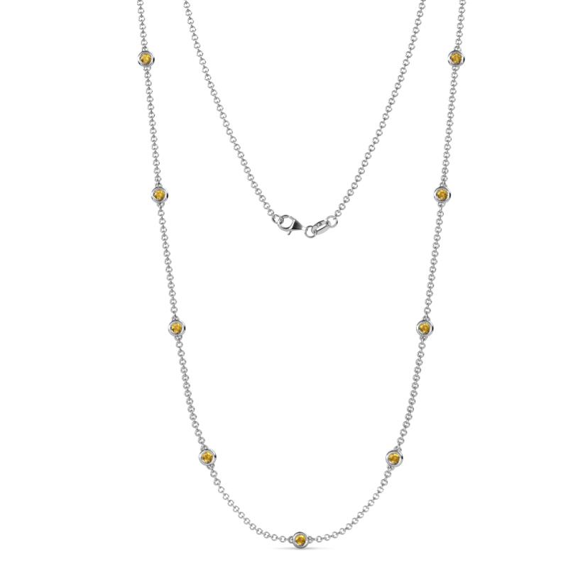 Adia (9 Stn/3.4mm) Citrine on Cable Necklace 