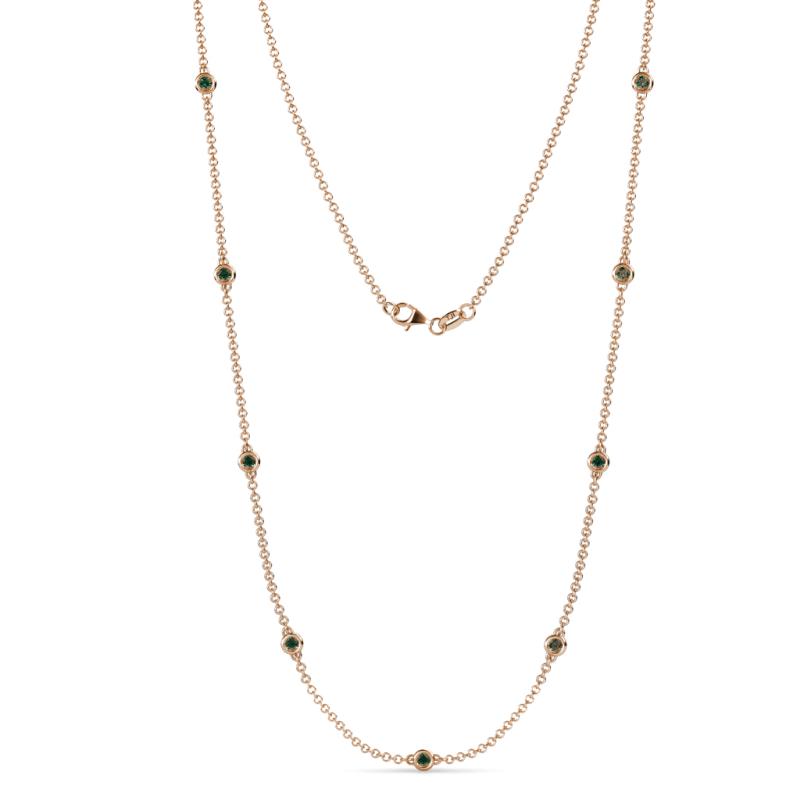 Adia (9 Stn/2.3mm) Lab Created Alexandrite on Cable Necklace 