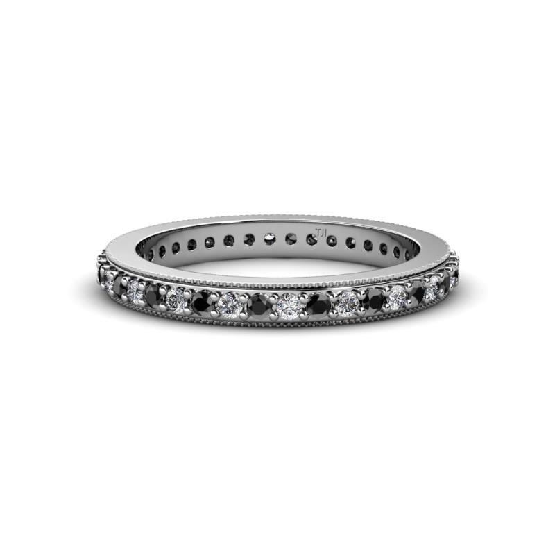 Caitlin 1.60 mm Black and White Diamond Eternity Band 