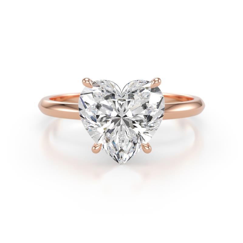 Elodie 4.00 ct IGI Certified Heart Shape Lab Grown Diamond Solitaire Engagement Ring 