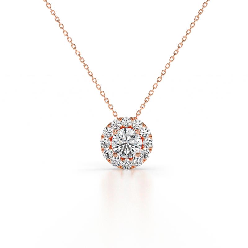 Bernice 0.43 ctw Lab Grown Diamonds Halo Pendant 