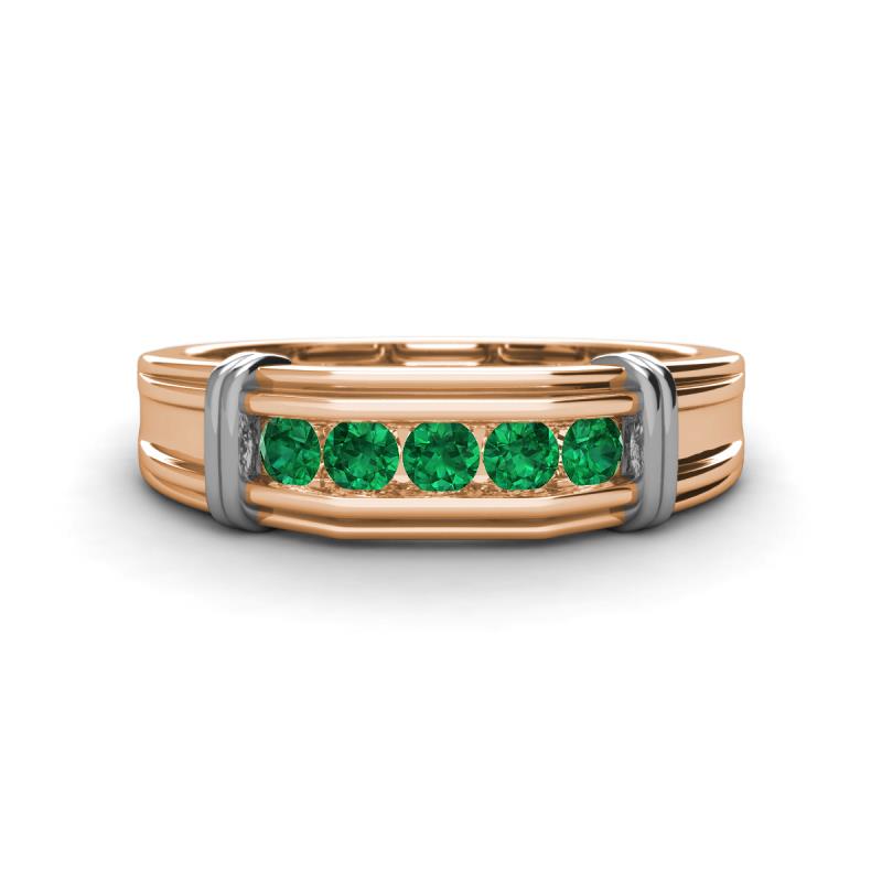 Kevin 0.50 ctw Emerald Men Wedding Band (7.80 mm) 