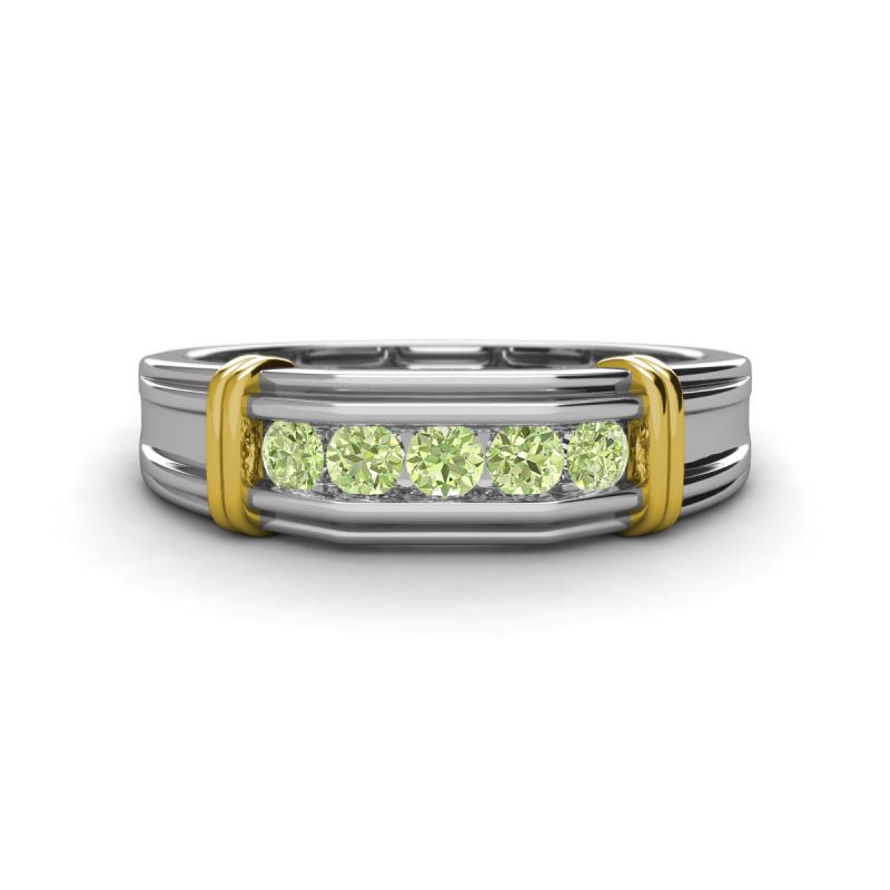 Kevin 0.58 ctw Peridot Men Wedding Band (7.80 mm) 