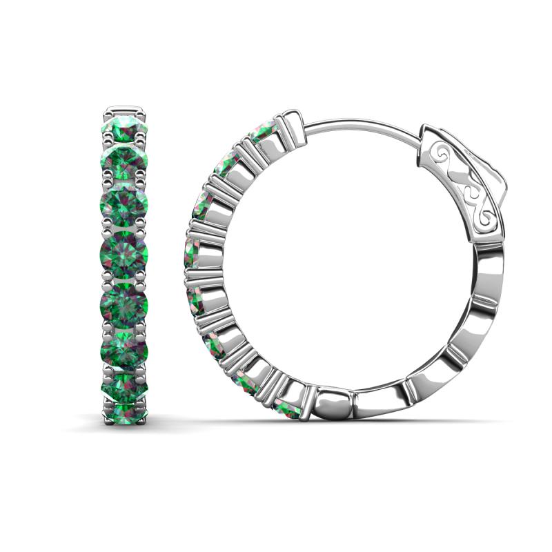 Anna 3.52 ctw Created Alexandrite (3.50 mm) Hoop Earrings 