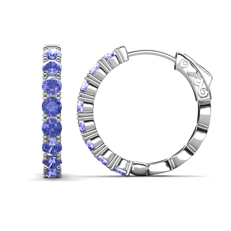 Anna 2.56 ctw Tanzanite (3.50 mm) Hoop Earrings 