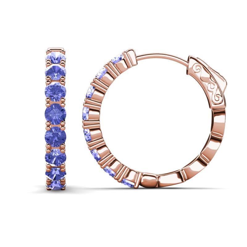 Anna 2.56 ctw Tanzanite (3.50 mm) Hoop Earrings 