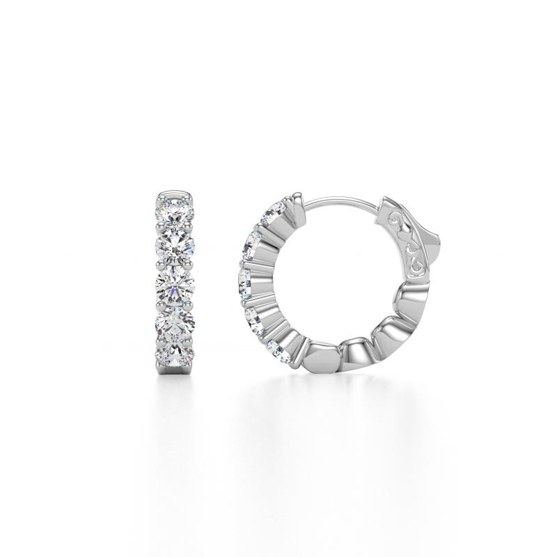 Anika 1.00 ctw Lab Grown Diamonds (3.00 mm) Huggie Earrings 