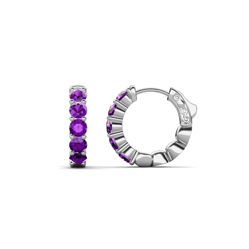 Anika 0.80 ctw Amethyst (3.00 mm) Huggie Earrings 