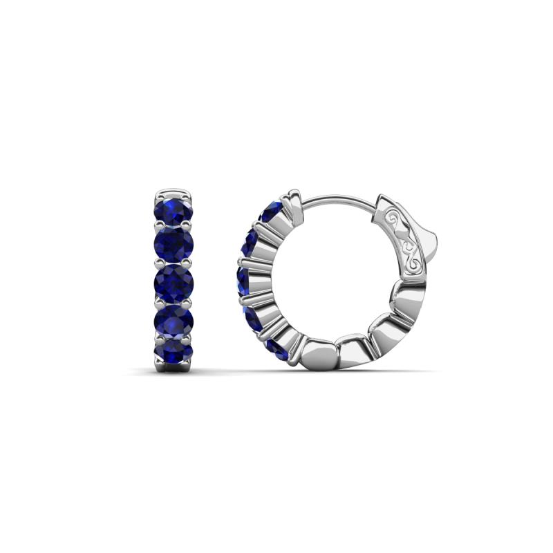 Anika 1.20 ctw Blue Sapphire (3.00 mm) Huggie Earrings 