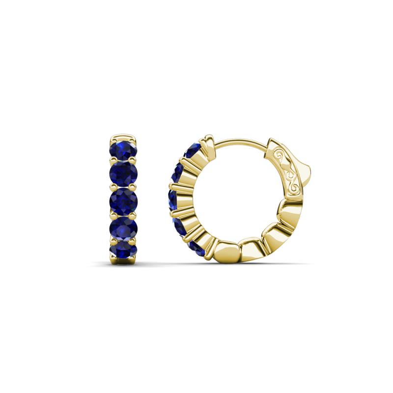 Anika 1.20 ctw Blue Sapphire (3.00 mm) Huggie Earrings 